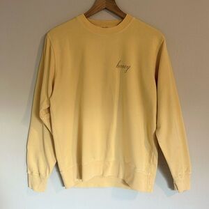 Brandy Melville Yellow Crew Neck Sweater